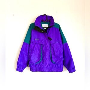 Vintage Columbia Windbreaker Jacket - 80s 90s retro ski coat women’s medium